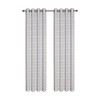 Kate Aurora 2 Piece Multi Color Modern Contempo Abstract Chenille Light Filtering Grommet Top Curtains - 3 of 4