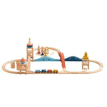 Manhattan Toy Alpine Express 49-piece Wooden Toy Train Set With