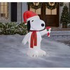 Gemmy 3.5-FT Tall LED Snoopy in Plaid Holding a Candy Cane Christmas Inflatable - 2 of 2