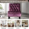MOONMISS Comfy Velvet Armless Accent Chair, Upholstered with Durable Solid Wood Frame,Easy Assembly - 4 of 4
