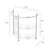 Pedestal Sink Organizer Stainless Steel - Hastings Home: Metal 2-Shelf Bathroom Storage, No Tools Assembly - 3 of 4