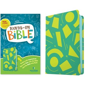 NLT Hands-On Bible, Third Edition (Leatherlike, Green Lines and Shapes) - by  New Living Translation (Leather Bound) - 1 of 1