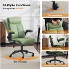 VINGLI Rolling Ergonomic Office Desk Chair with Padded Flip-up Arms, 360° Swivel High Back Executive Computer Task Chair with Wheels ,Pu Green - 4 of 4