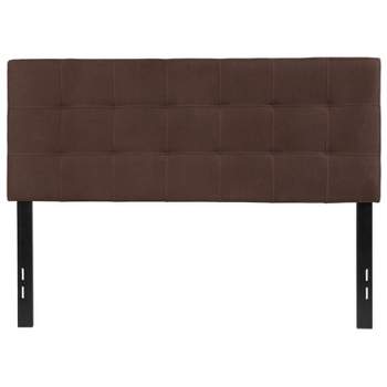 Flash Furniture Bedford Tufted Upholstered Full Size Headboard in Dark Brown Fabric