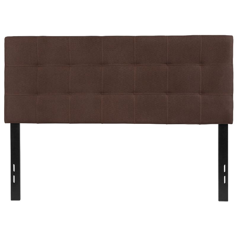 Flash Furniture Bedford Tufted Upholstered Full Size Headboard in Dark Brown Fabric, 1 of 6