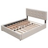 YOOCOZZ Queen Size Upholstered Platform Bed with 2 Storage Drawers and Twin XL Trundle - 3 of 4