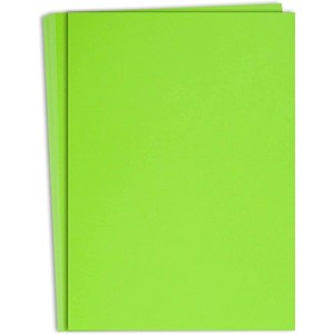 Hamilco Colored Cardstock Paper 11" x 17" Lime Green Color Card Stock Paper 50 Pack - 1 of 4