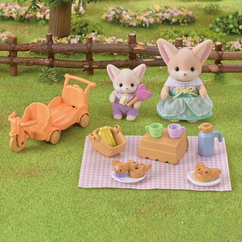 Calico Critters Sunny Picnic Set, Dollhouse Playset with 2 Collectible Figures and Accessories, 2 of 5