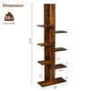 Tangkula Modern Multi-Layer Bookshelf Floor Standing Bookcase w/Anti-fall device Storage Rack for Home Office Rustic - 4 of 4