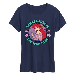 Women's - Disney Princess - Ariel Tangle Free Is The Way To Be Short Sleeve Graphic T-Shirt - 1 of 4
