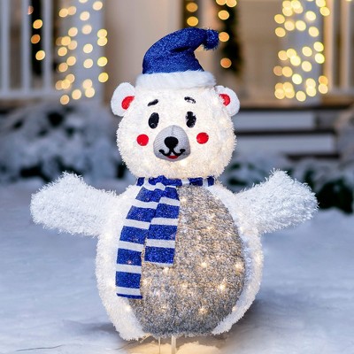 Joiedomi 3 Ft Christmas Plush Collapsible Bear Yard Light : Target