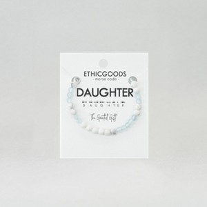 ETHIC GOODS Girl's 4mm Morse Code Bracelet MINI [DAUGHTER] - 1 of 4