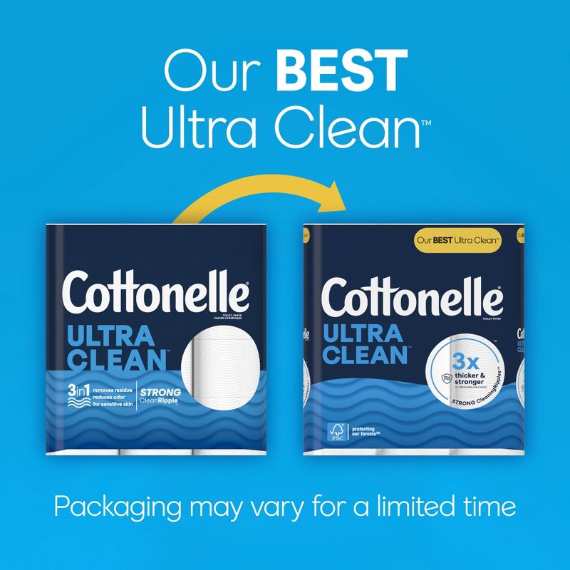 Cottonelle Ultra Clean Strong Toilet Paper, 4 of 16