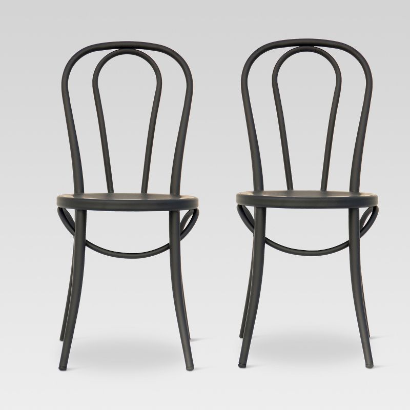 Set of 2 Emery Metal Bistro Chair Matte Black - Threshold&#8482;, 3 of 18