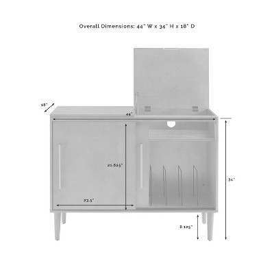 Everett Matte Black Mid-Century Modern Media Console with Storage