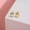 Girls' Petitel Open Heart Screw Back 14k Gold Earrings - In Season Jewelry - 4 of 4