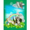 St. Patrick's Day Men's Shirt Green Rainbow Angel Kittens Adult T-Shirt Green - 3 of 3