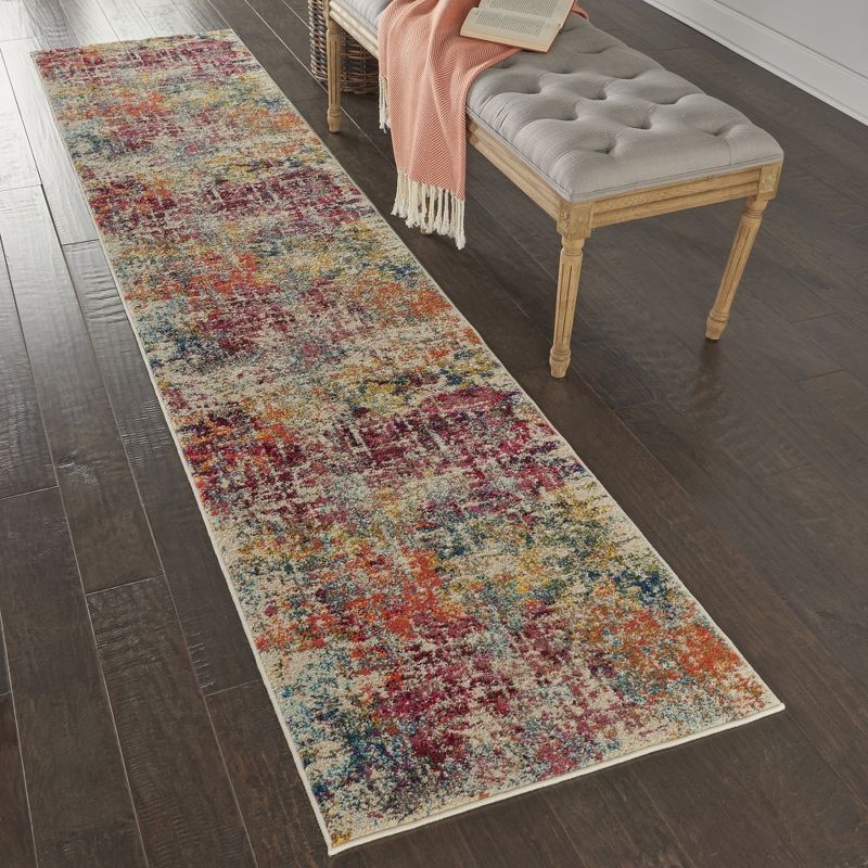 Nourison Celestial Multicolor Grid Abstract Indoor Area Rug, 2 of 11