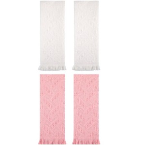 REGALWOVEN 4 Pcs Cotton Soft Absorbent Jacquard Pattern Boho Decorative Hand Towel 13" x 29" - 1 of 4