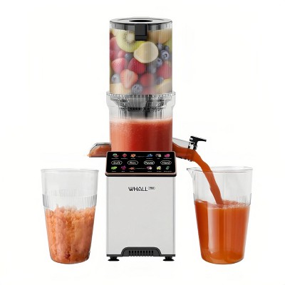 WHALL® Cold Press Juicer Machine with Touchscreen, Slow Masticating Machines with 3" Extra Large Feed Chute, Reverse Function, Soft & Hard Models