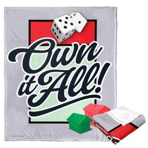 Hasbro Monopoly Own It All Silk Touch Throw Blanket 50x60 Inches - 1 of 4
