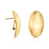Ross-Simons Italian 18kt Gold Over Sterling Oval Dome Earrings - 3 of 4