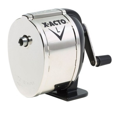 X-ACTO Model L Manual Pencil Sharpener, Chrome/Black