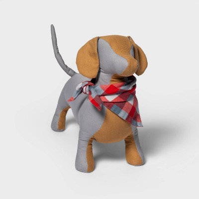 Full Tie Cozy Plaid Holiday Dog Bandana - Red - Wondershop™