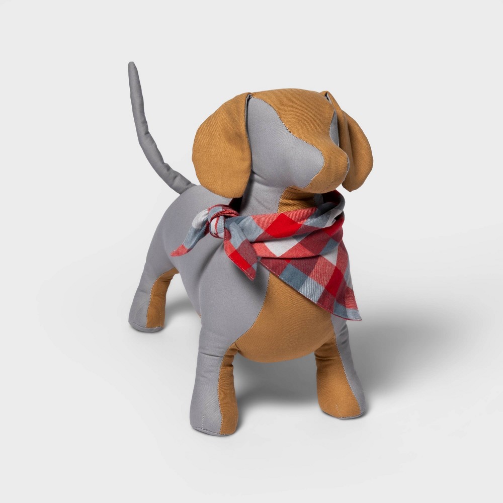Full Tie Cozy Plaid Holiday Dog Bandana - Red - Wondershop