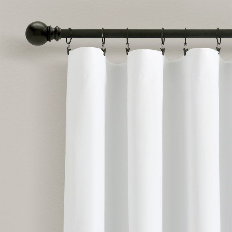 Allison Ruffle 100% Lined Blackout Window Curtain Panel White Single 40X84, 3 of 7