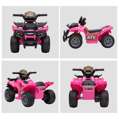 Pink 6-Volt Kids Quad ATV with Realistic Features