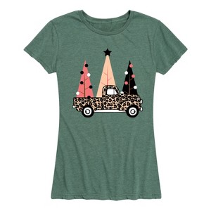 Women's - Instant Message - Cheetah Print Truck- Women's Short Sleeve Graphic T-shirt Short Sleeve Graphic T-Shirt - 1 of 4