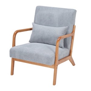 Hrinhom 28.7" W Modern Armchair, Living Room Accent Chairs With Lumbar Pillow - 1 of 4