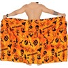 HAPPY BAY Men's Pareo Halloween Costumes Scary Theme Party Swim Trunks Swimwear Cover Up Beach Wrap Summer Sarong for Men One Size Orange, Ghost - 4 of 4
