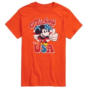 Men's - Disney - Mickey Mouse USA Flag Thumbs Up Short Sleeve Graphic T-Shirt - 1 of 4