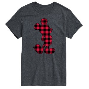 Men's - Disney - Mickey Plaid Silhouette Short Sleeve Graphic T-Shirt - 1 of 4