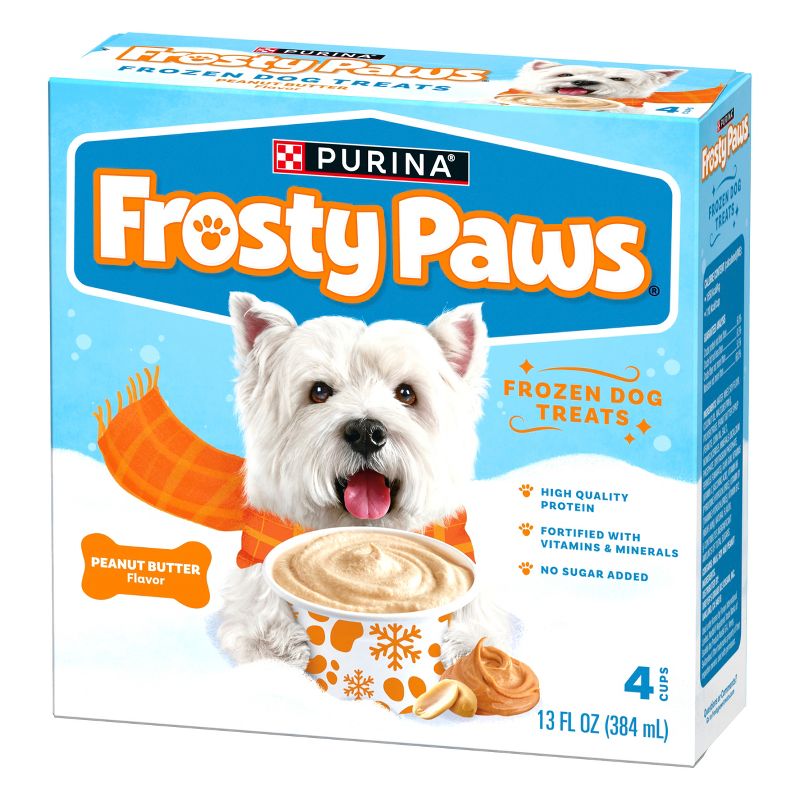 Purina Frosty Paws Peanut Butter Flavor Frozen Dog Treats - 4pk, 4 of 11
