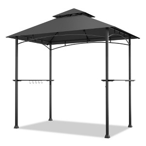 Tangkula 8' x 5' BBQ Grill Gazebo 2-Tier Barbecue Canopy Vented Top Shelves Shelter - 1 of 4