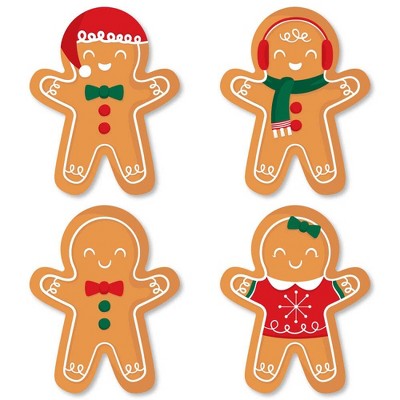 Big Dot Of Happiness Gingerbread Christmas - Diy Shaped Gingerbread Man ...