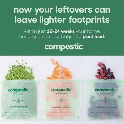 Compostic 100% Compostable Freezer Gallon Bags - 30ct