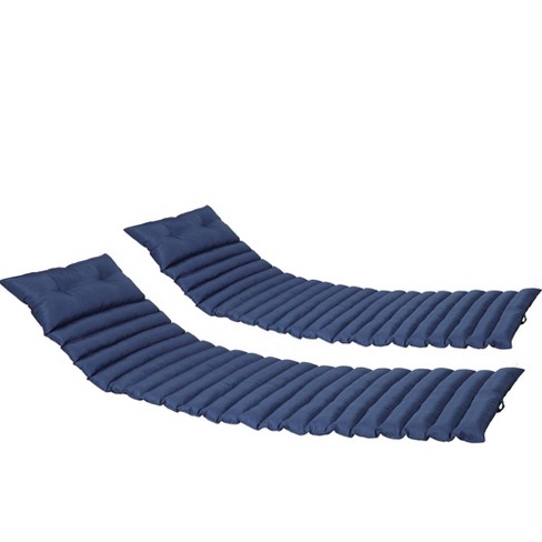 Navy blue outdoor chaise lounge cushions best sale