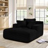 Okak Modern Comfy Chaise Lounge Sleeper Sofa Bed with Pillows,Corduroy Upholstered Deep Seat Futon Sofa Couch for Living Room - 2 of 4