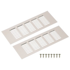 Unique Bargains Aluminum Alloy Cabinet Wardrobe Shoe Closet Rectangle Louvered Ventilation Grilles 2 Pcs - 1 of 4