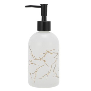 Unique Bargains Reusable Cylinder Marble Soap Dispenser 1 Pc - 1 of 4