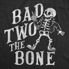 Toddler Funny T Shirts Bad 2 The Bone Sarcastic Halloween Skeleton Graphic Novelty Tee For Young Kids - Crazy Dog Toddler T Shirt For Halloween Season - 2 of 4
