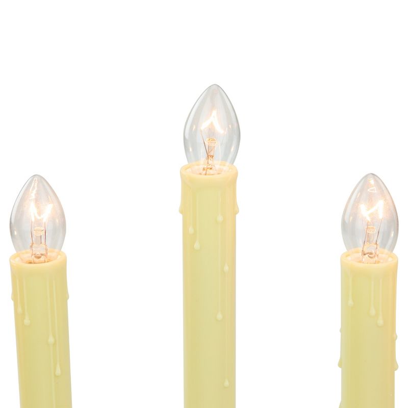 Northlight 14.5" Ivory 5-Lights Christmas Chandelier on Holly Berry and Bell Base Candle Lamp, 4 of 6