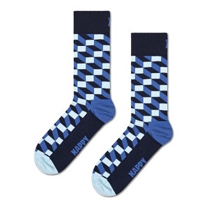 Happy Socks Adult Men and Women Crew Filled Optic Socks in sustainable materials - Pair of socks in different size and colors - 1 of 4