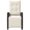 vidaXL Reclining Patio Chair with Footrest Black Poly Rattan - 4 of 4