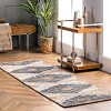 Nuloom Hand Braided Marla Denim And Jute Diamonds Indoor Area Rug - 2 of 4