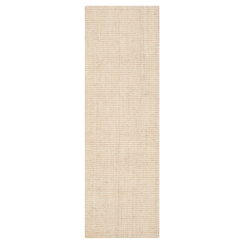 Ivory Solid Loomed Runner 2'3inx13'